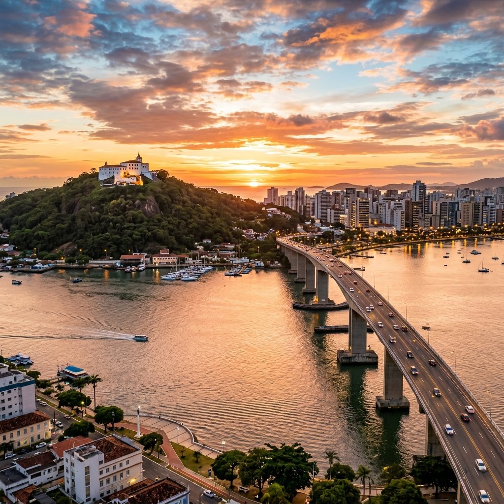 Vitória, Espírito Santo - Terceira Ponte e Convento da Penha